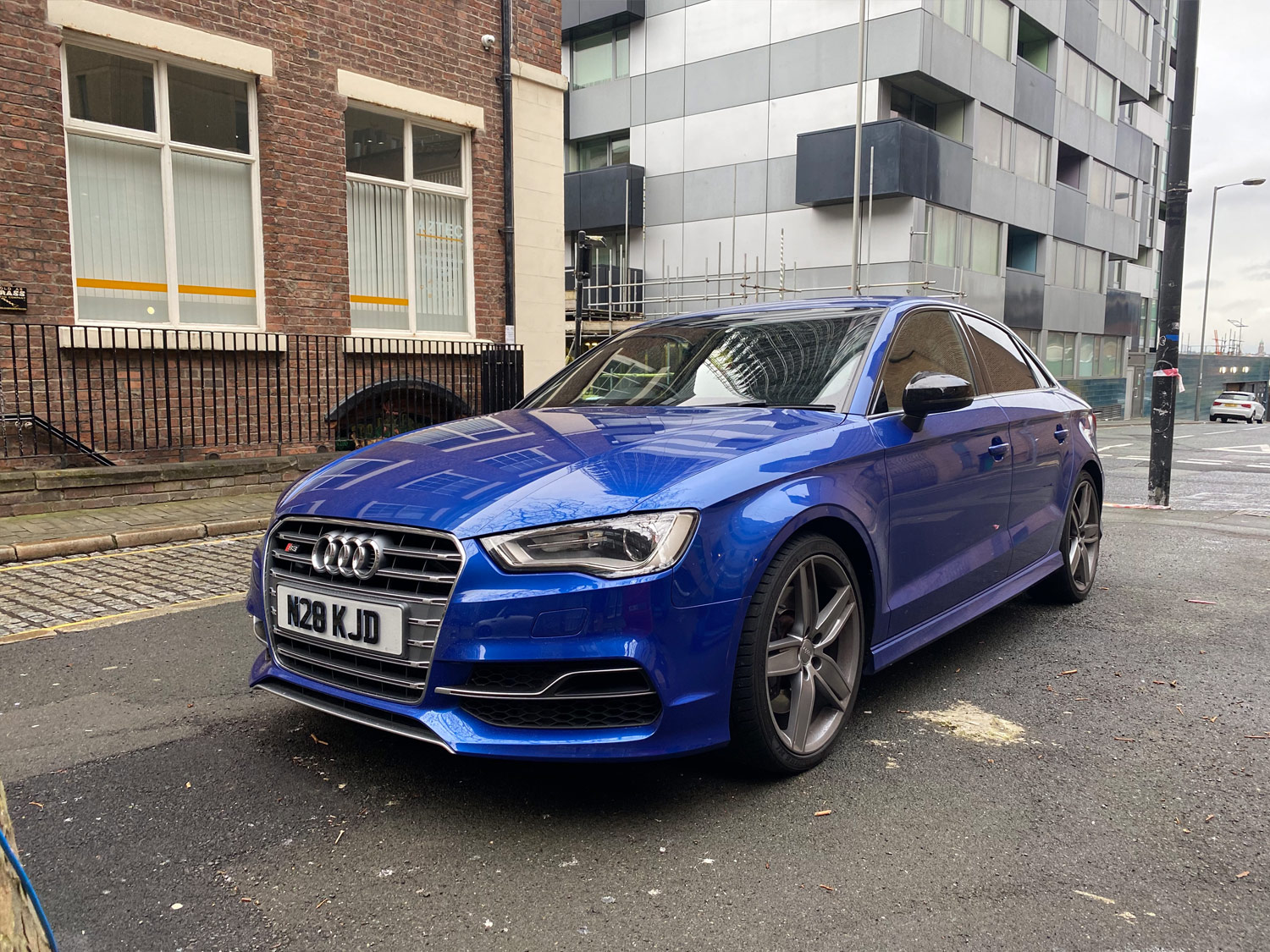 Blue Audi S3 Fazakerley Street Liverpool